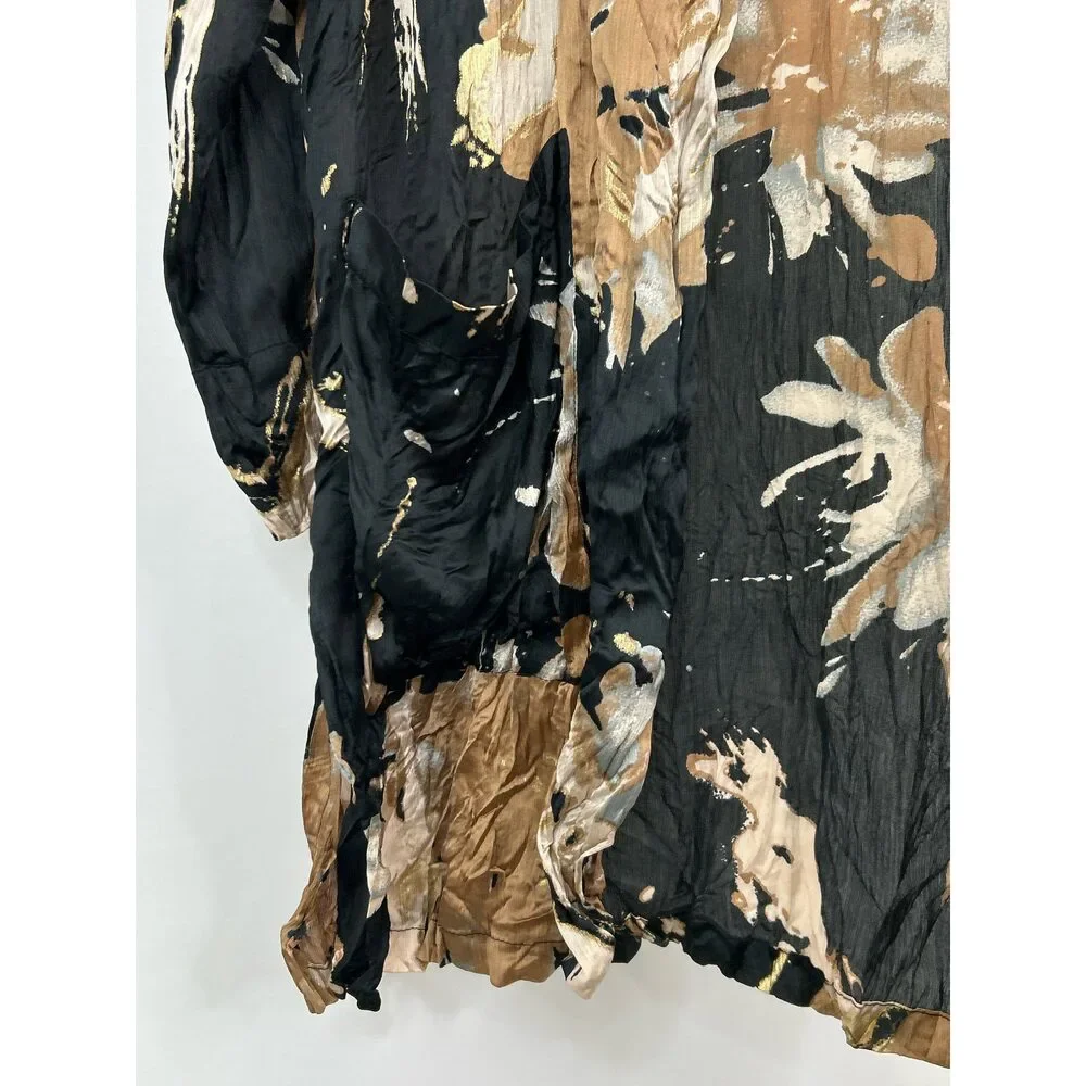 ALEMBIKA Size M BLACK AND GOLD Women Kimono
